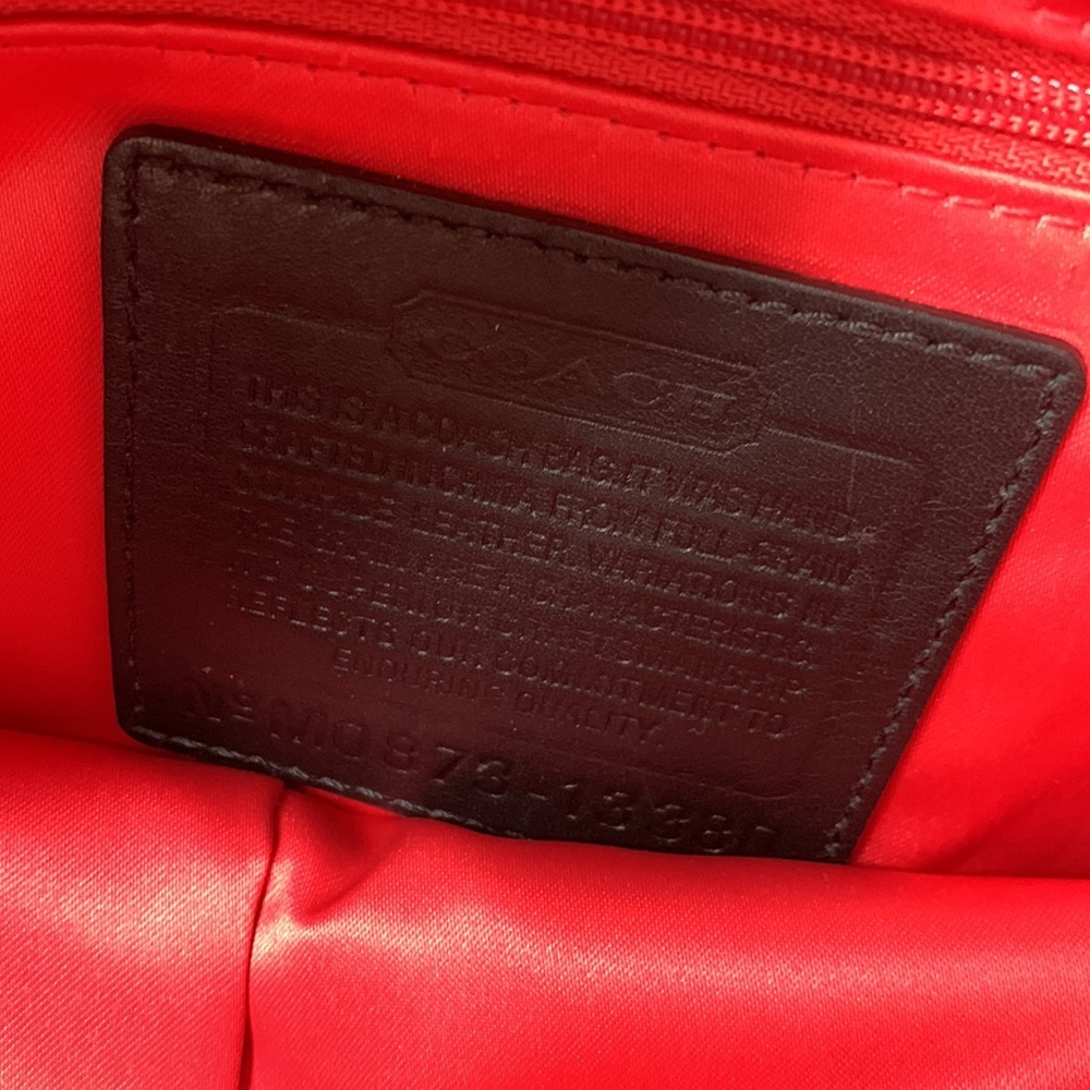 Coach Bonnie black leather fold-over shoulder satchel bag - Picture 5 of 10
